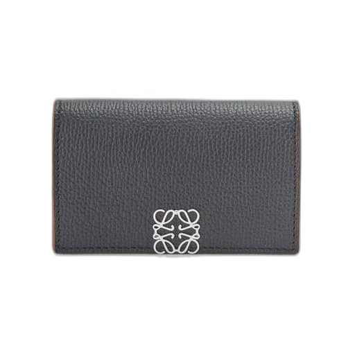 Anagram business cardholder in pebble grain calfskin
