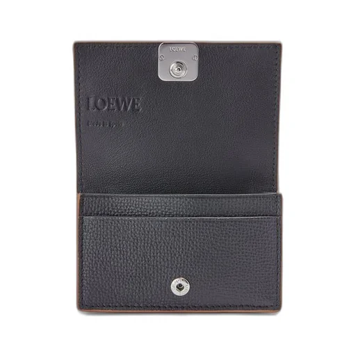 Anagram business cardholder in pebble grain calfskin