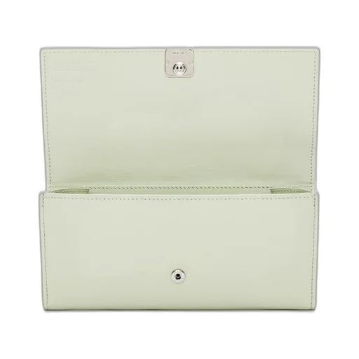 Anagram continental wallet in pebble grain calfskin