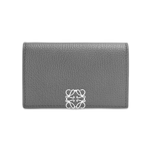 Anagram business cardholder in pebble grain calfskin