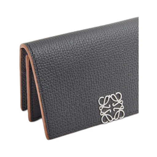 Anagram business cardholder in pebble grain calfskin
