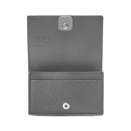 Anagram business cardholder in pebble grain calfskin