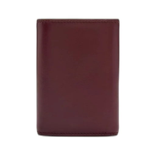 Puffer Anagram small vertical wallet in shiny nappa calfskin