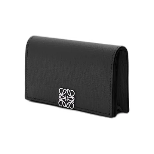 Anagram business cardholder in pebble grain calfskin