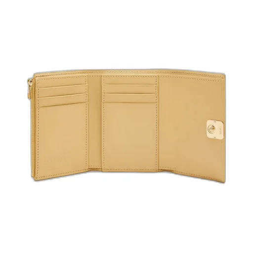 Puffer Anagram small vertical wallet in shiny nappa calfskin
