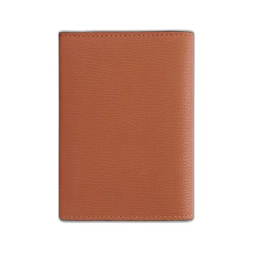 Anagram small vertical wallet in pebble grain calfskin