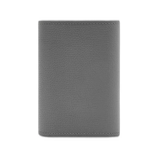 Anagram small vertical wallet in pebble grain calfskin