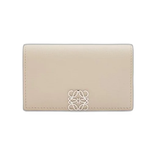Anagram business cardholder in pebble grain calfskin
