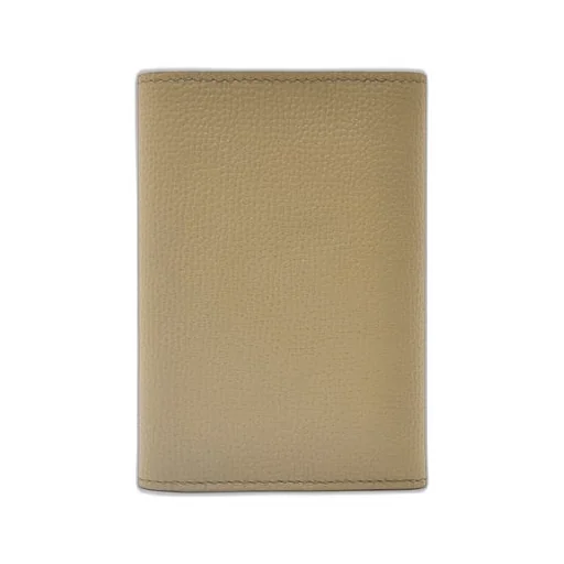Anagram small vertical wallet in pebble grain calfskin