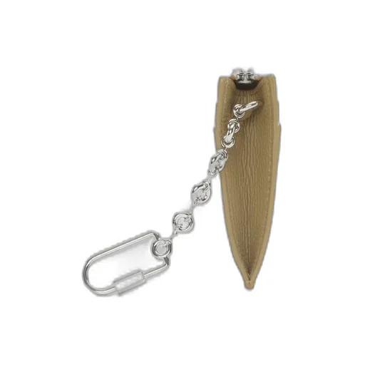 Anagram square cardholder in pebble grain calfskin with chain