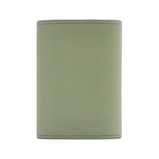 Anagram small vertical wallet in pebble grain calfskin