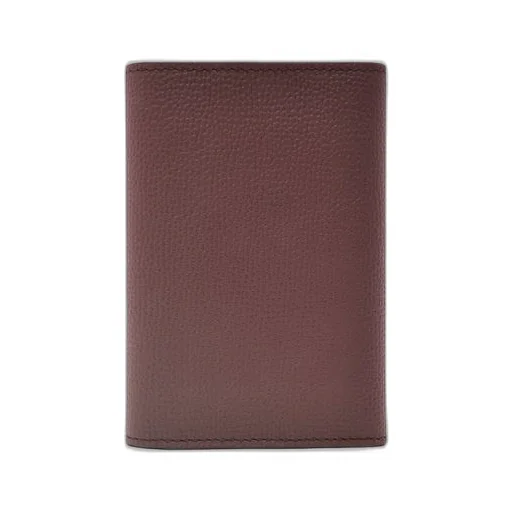 Anagram small vertical wallet in pebble grain calfskin