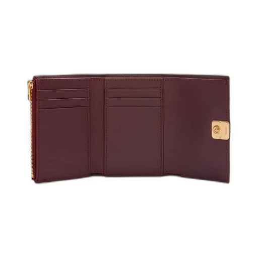 Puffer Anagram small vertical wallet in shiny nappa calfskin