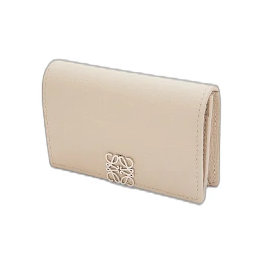 Anagram business cardholder in pebble grain calfskin