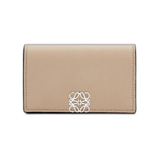 Anagram business cardholder in pebble grain calfskin