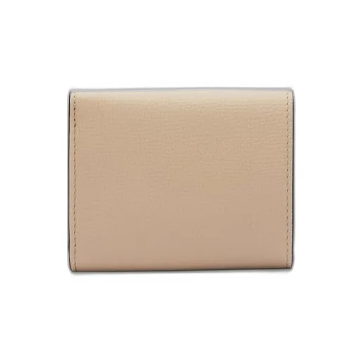 Anagram trifold wallet in pebble grain calfskin