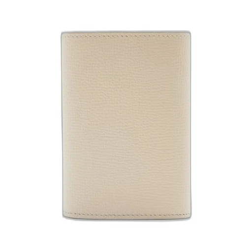 Anagram small vertical wallet in pebble grain calfskin