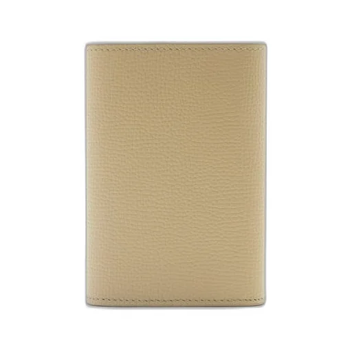 Anagram small vertical wallet in pebble grain calfskin