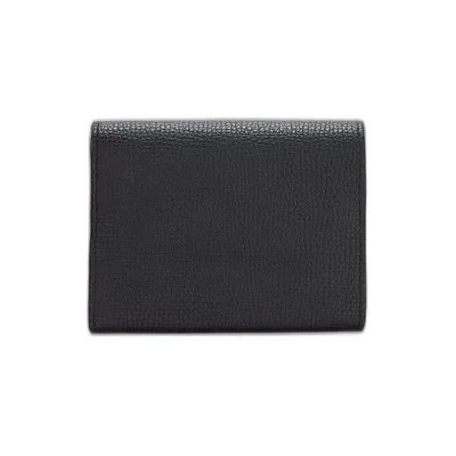 Anagram trifold wallet in pebble grain calfskin