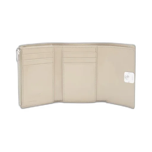 Anagram small vertical wallet in pebble grain calfskin