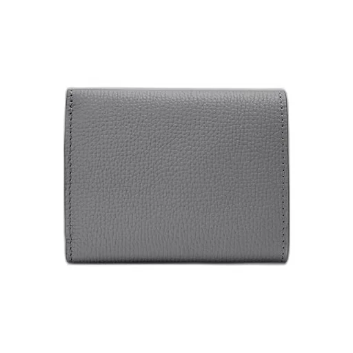 Anagram trifold wallet in pebble grain calfskin