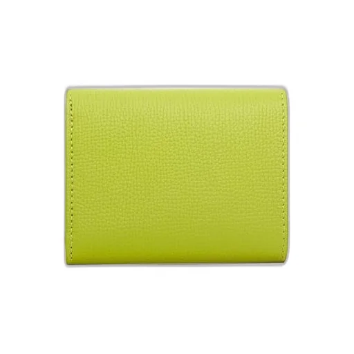 Anagram trifold wallet in pebble grain calfskin