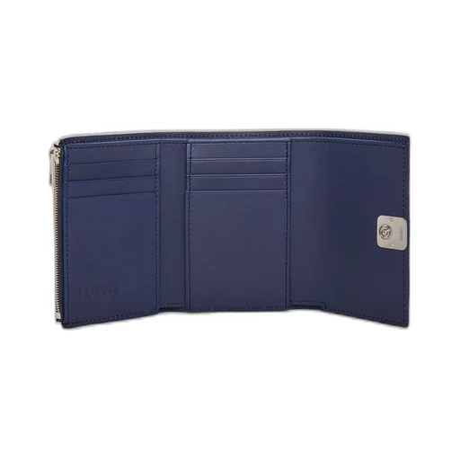 Anagram small vertical wallet in pebble grain calfskin