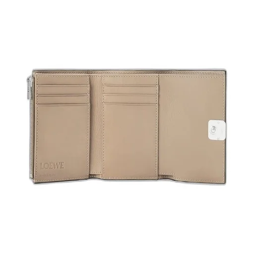 Anagram small vertical wallet in pebble grain calfskin
