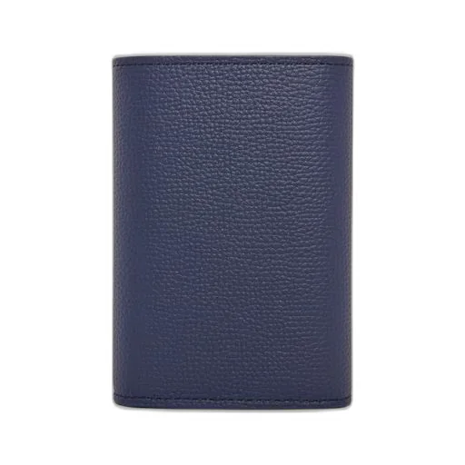 Anagram small vertical wallet in pebble grain calfskin