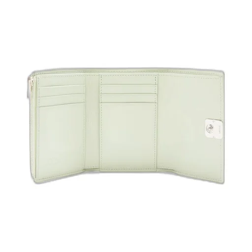 Anagram small vertical wallet in pebble grain calfskin