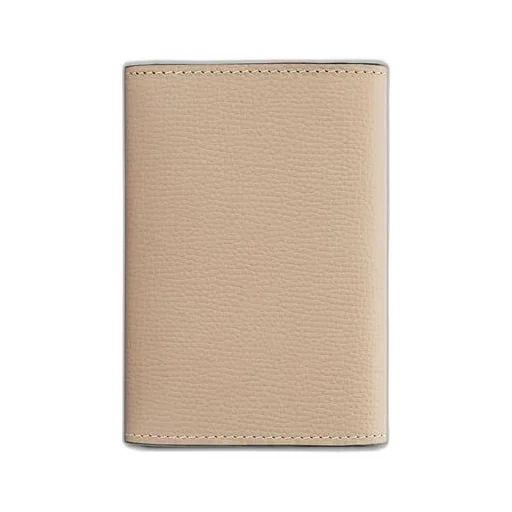 Anagram small vertical wallet in pebble grain calfskin