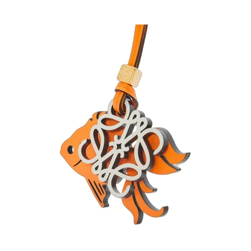 Fish charm in classic calfskin