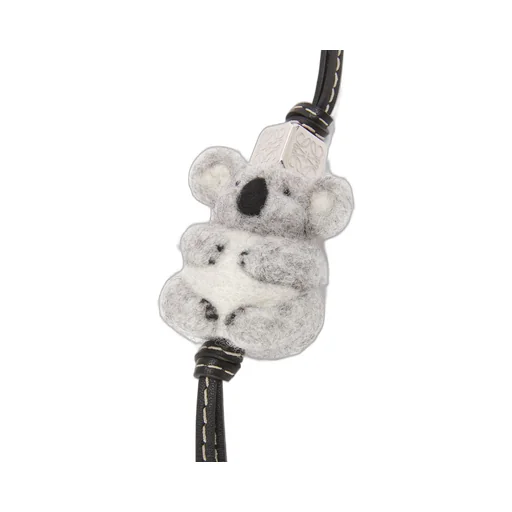 Koala charm in felt and calfskin