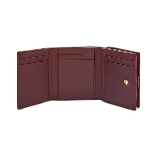 Puffer Anagram trifold wallet in shiny nappa calfskin