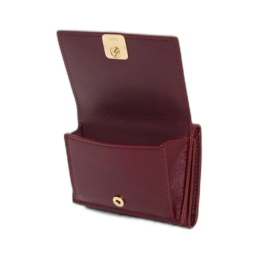 Puffer Anagram trifold wallet in shiny nappa calfskin