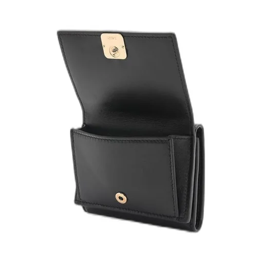 Puffer Anagram trifold wallet in shiny nappa calfskin