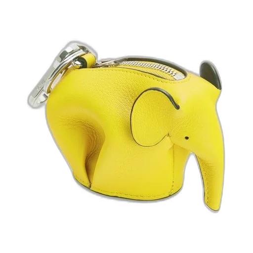 Elephant charm in classic calfskin