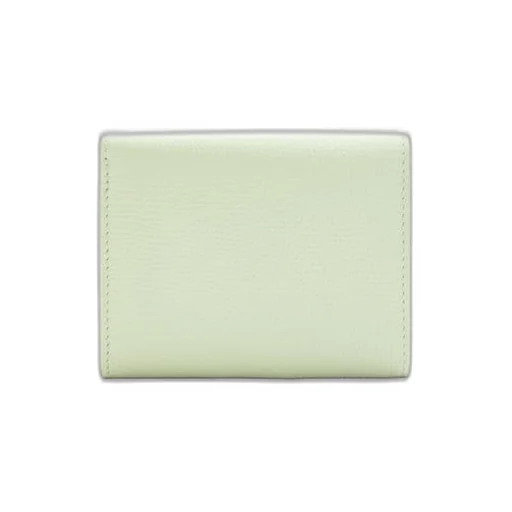 Anagram trifold wallet in pebble grain calfskin