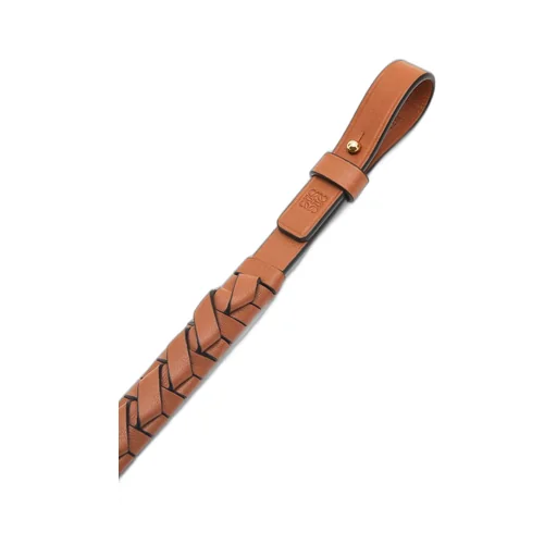 Woven spiral strap in classic calfskin