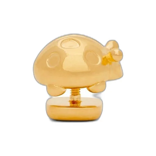 Ladybug pin in brass