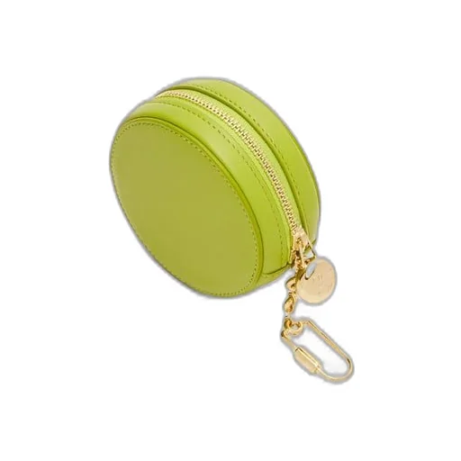 Pebble cookie key holder in shiny nappa calfskin