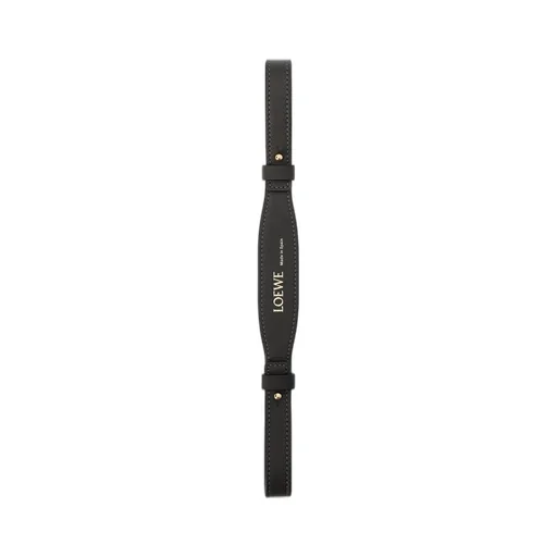 Branded short strap in classic calfskin