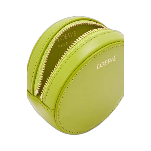 Pebble cookie key holder in shiny nappa calfskin
