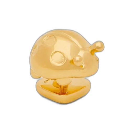 Ladybug pin in brass