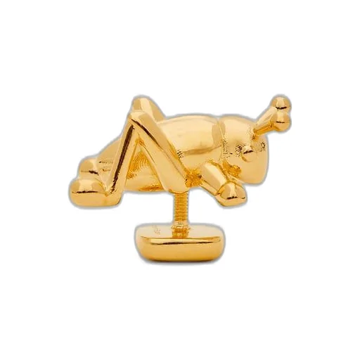Grasshopper pin in brass