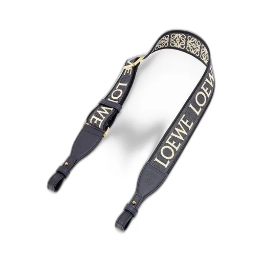 Anagram loop strap in jacquard and calfskin