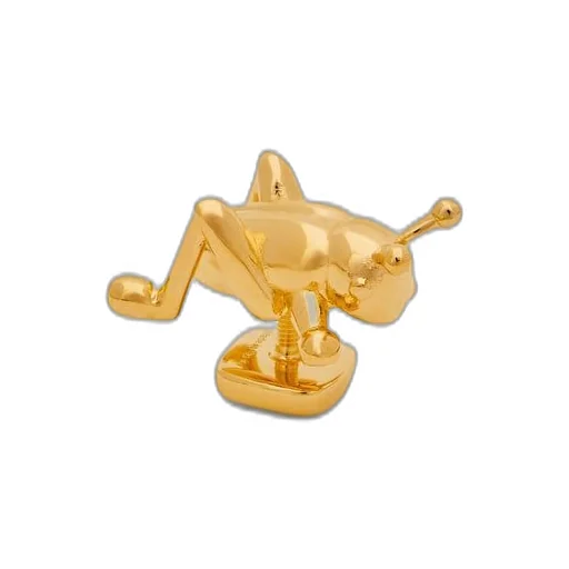 Grasshopper pin in brass