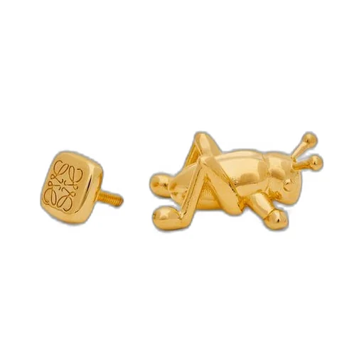 Grasshopper pin in brass