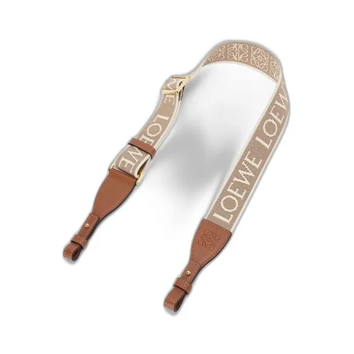 Anagram loop strap in jacquard and calfskin