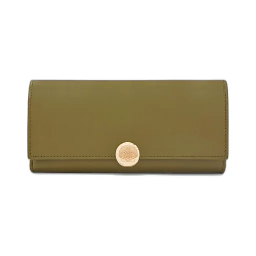 Pebble continental wallet in shiny nappa calfskin
